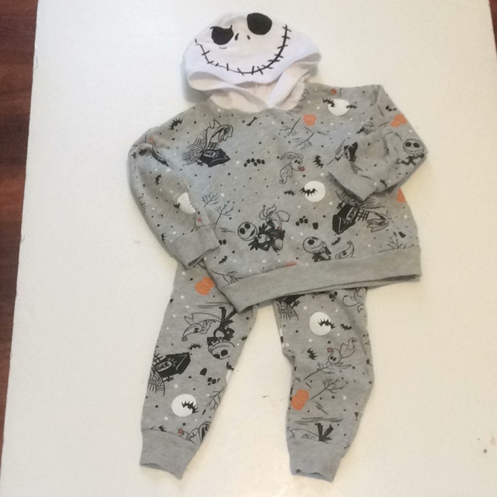Disney Nightmare before Christmas Toddler 2pc Jogging Pants Set Sz 4T